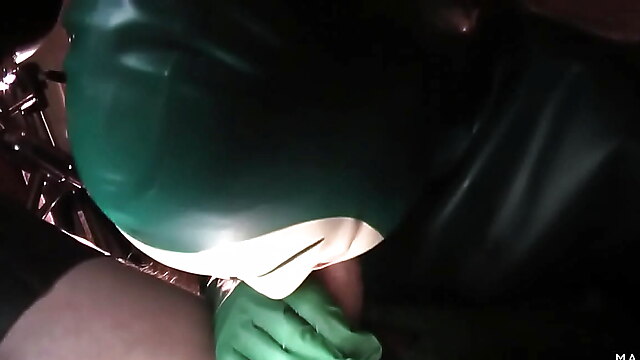 Rubber gloves blowjob, rubber clinic mask, rubber massage, gloves mask handjob, latex nurse blowjob