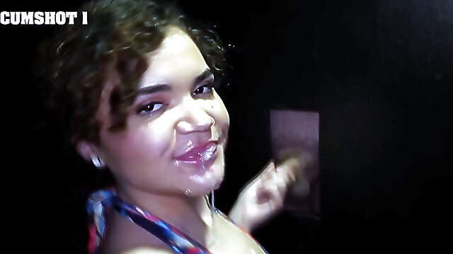 Gloryhole cum eating, best glory hole blowjob, cum in open, open you mouth, gloryhole fuck and cum