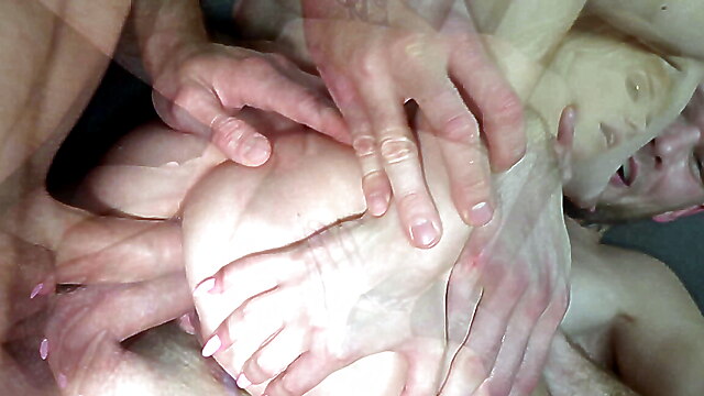 Threesome bella gray, juggs vs cock, piss ass licking, piss my dick, bella double anal