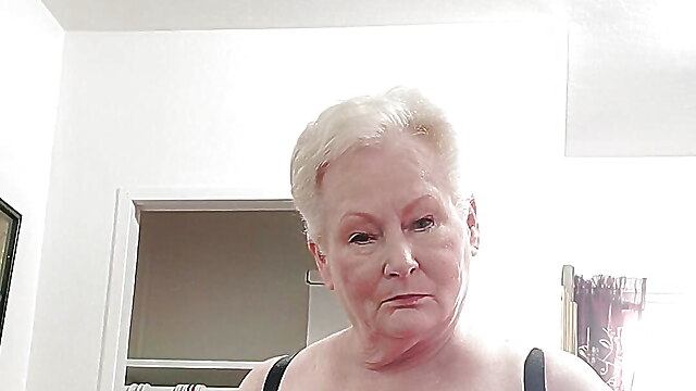 Pussy strip massage, granny bbw tease, blonde strip oil, gilf giant pussy lips, ass oil stripping