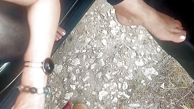 Mature pantyhose swallow, german amateur footjob, in the car pantyhose, footjob and cum swallow, selena german