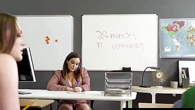 Pantie licking lesbians, classroom tits, pussy licking under desk, classroom panty, lesbian rubbing busty