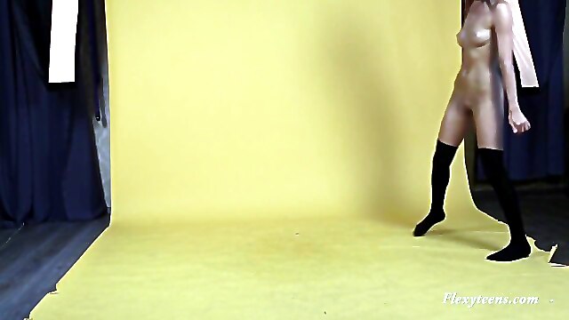 Dancer ballerina, big tits legs spread, brunette gymnast, girls backbend, russian stretching
