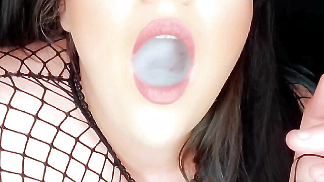 Cigarette tit fetish, milf booty shake, chubby mom fat ass, shake that fat ass, fishnets booty shaking